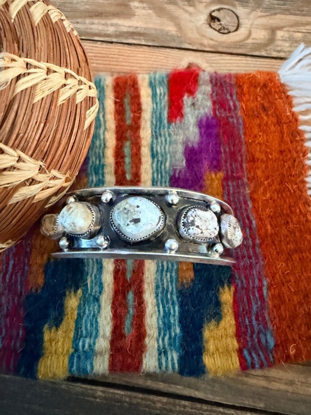 Handcrafted Dry Creek Turquoise & Sterling Silver Cuff Bracelet by Paul Largo